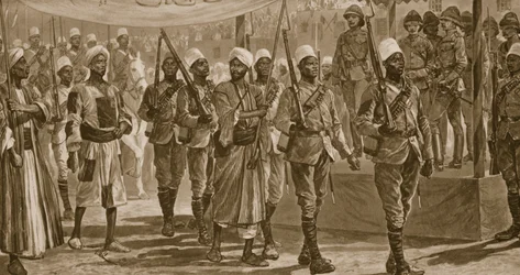 Lord Kitcheners Eroberung des Sudan - Mahmoud, der Hauptleutnant des Khalifen, nach der Schlacht von Atbara gefangen genommen, aus 